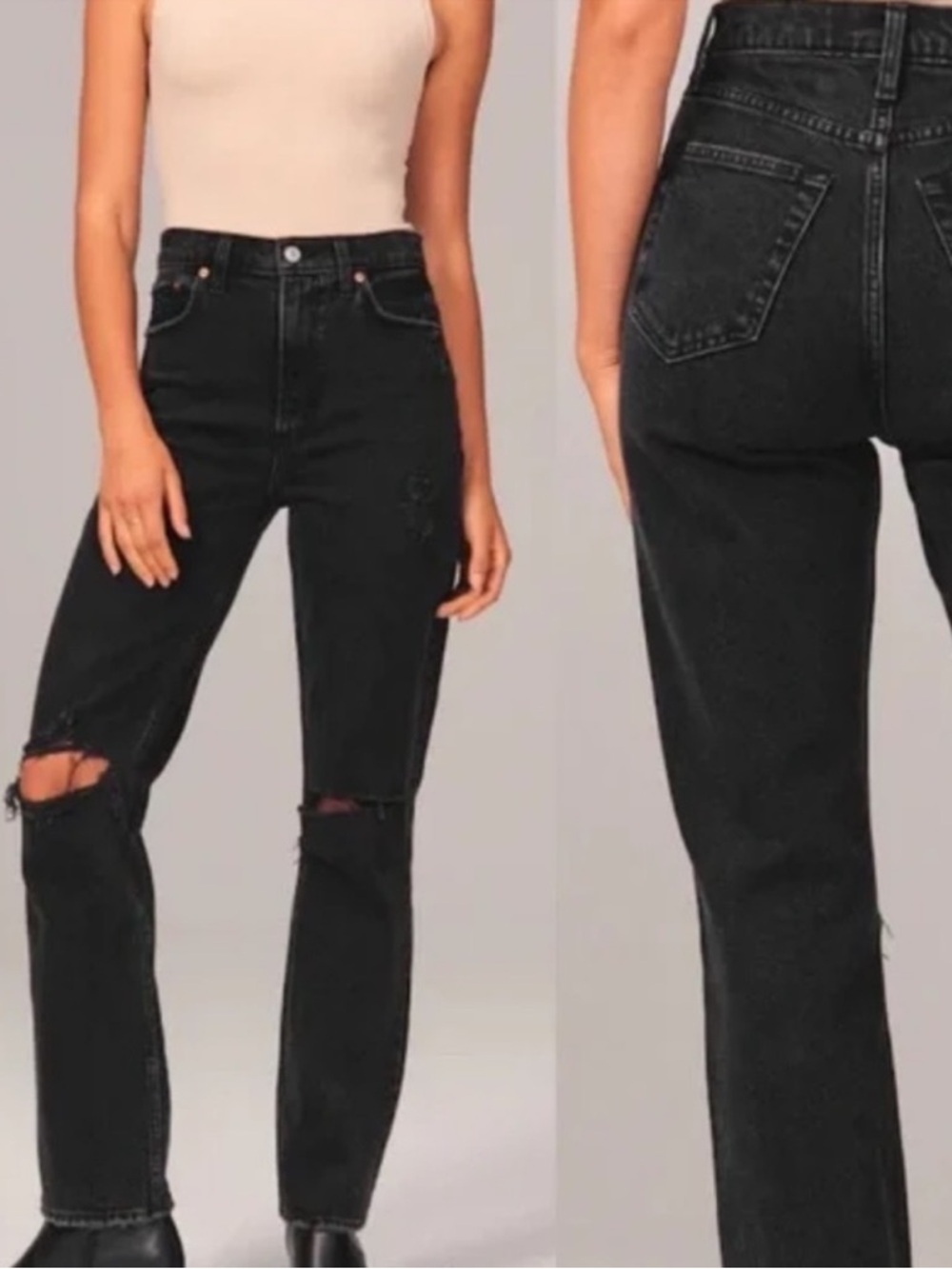 Abercrombie & Fitch The Ankle Straight Ultra High Rise Jeans Size 25/0